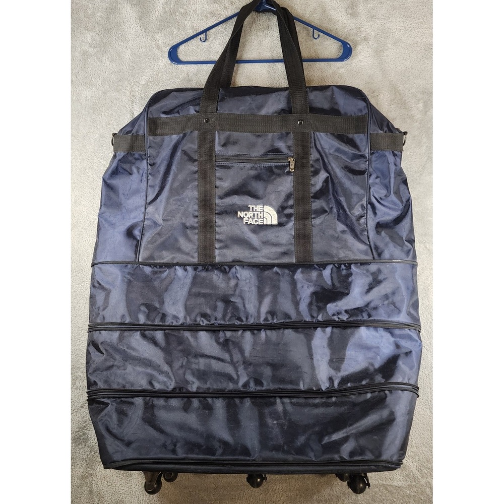 The North Face Rolling Duffel Bag Large Navy Blue Expandable 5-Wheel Travel